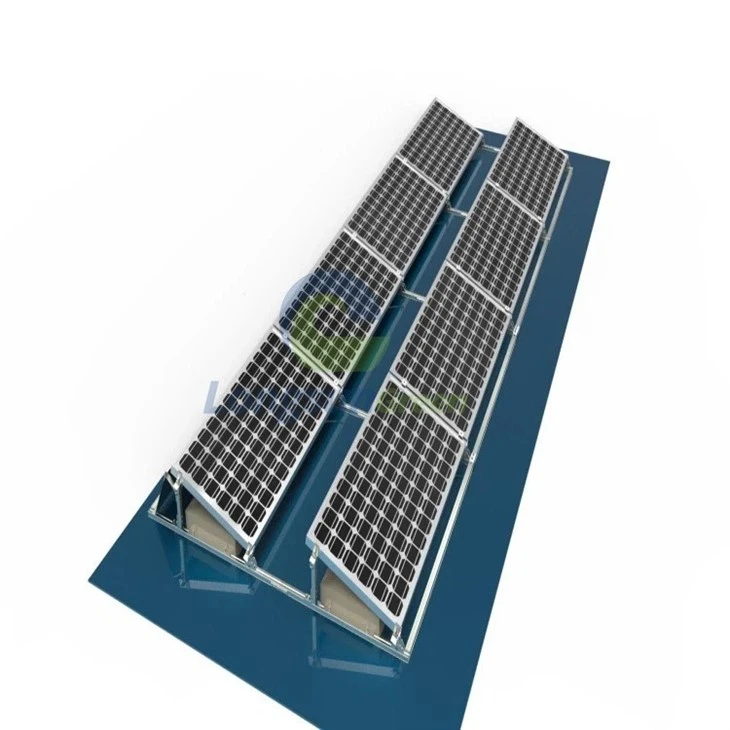 Flat Roof Ballasted Solar Racking Structure factory